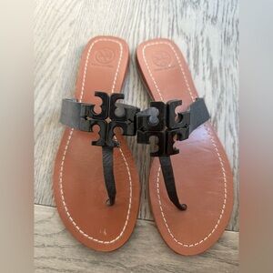 Tory Burch Moore 2 Black Leather Sandals